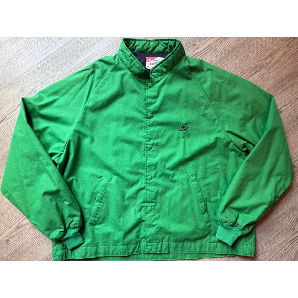 Pioneer Seed Jacket Snap Coat Men's I'm Proud to be a Farmer Green XXL Tall VTG